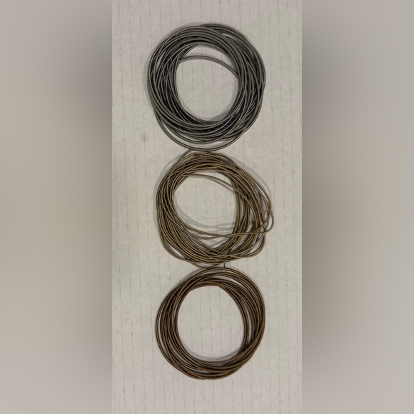 Emerson & Olive Mixed Metal Dia Bracelets Coil Wrap Bangles Lot of 35 - Picture 2 of 7